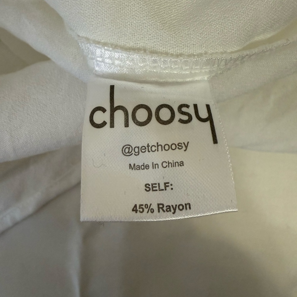 Choosy Crosby St Dress Plunging Neckline Tie Waist Women's Dress Size 6 - Picture 6 of 7